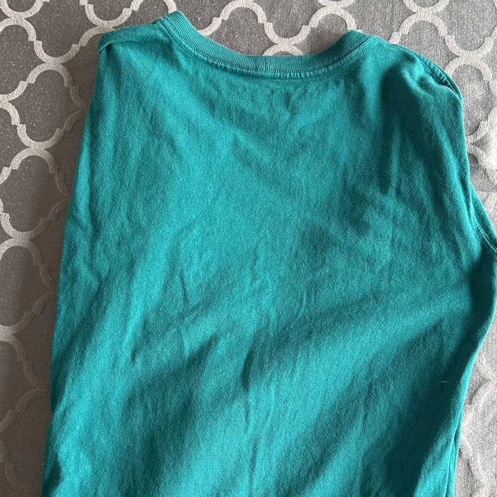 Carhartt Teal Long Sleeve with Pink Sleeve Logo - Picture 3 of 3